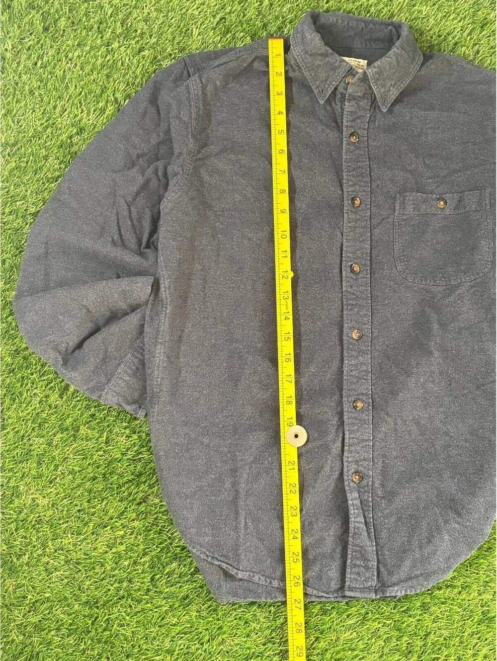 90s J.Crew 100% Cotton Navy Workshirt, Men's Medium